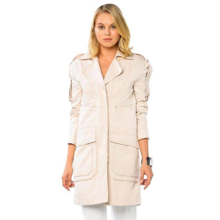 BCBGMAXAZRIA-Long Cotton Blend Coat - Runway Catalog