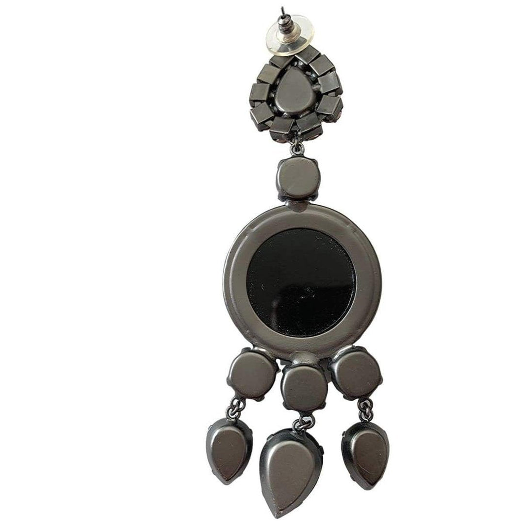 Long Glass Stone Earrings