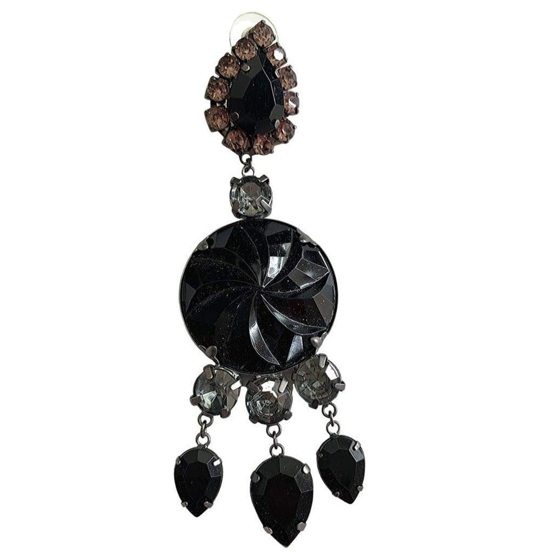 Long Glass Stone Earrings