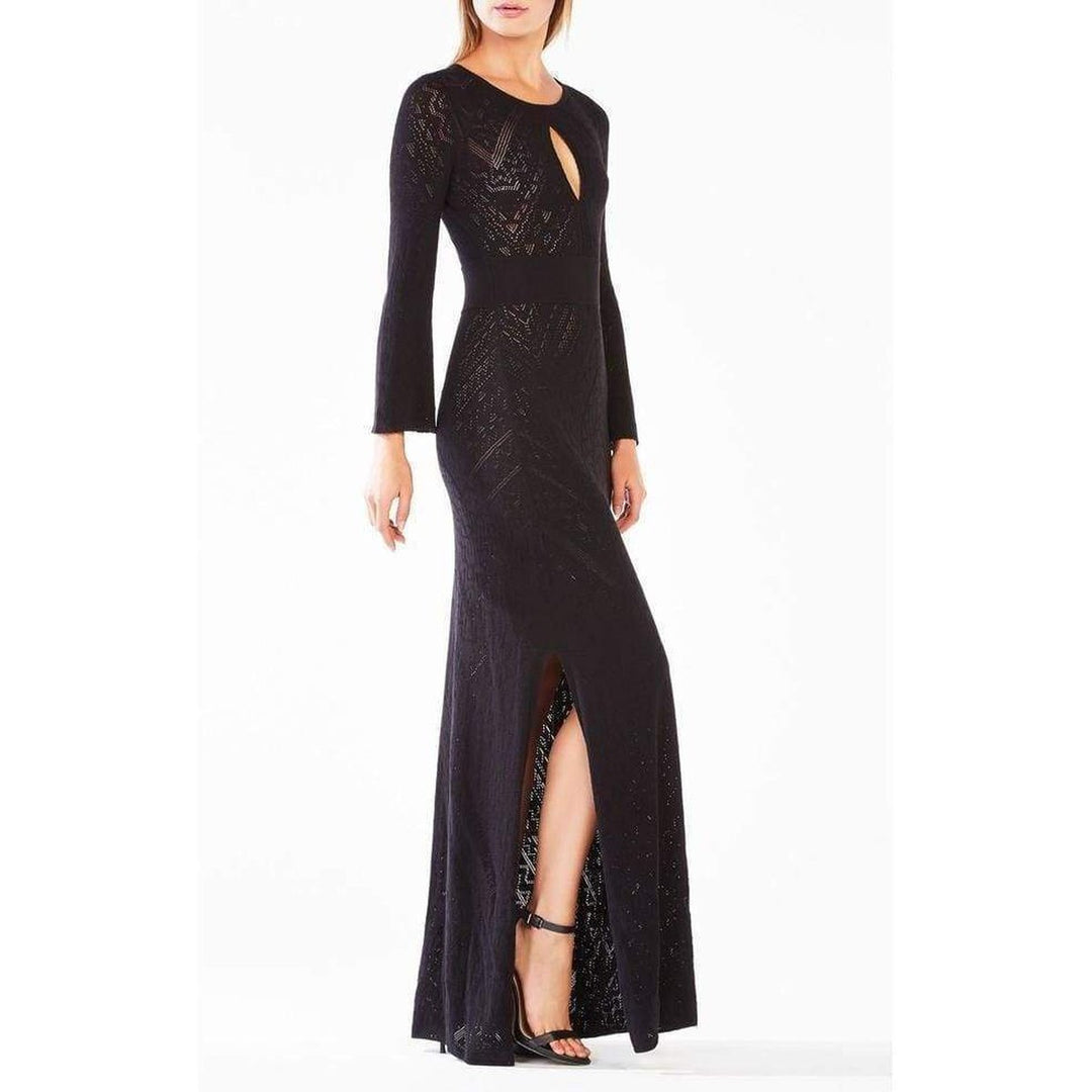 BCBGMAXAZRIA-Loryn Cutout Pointelle Maxi Dress - Runway Catalog