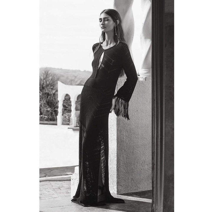 Loryn Cutout Pointelle Maxi Dress