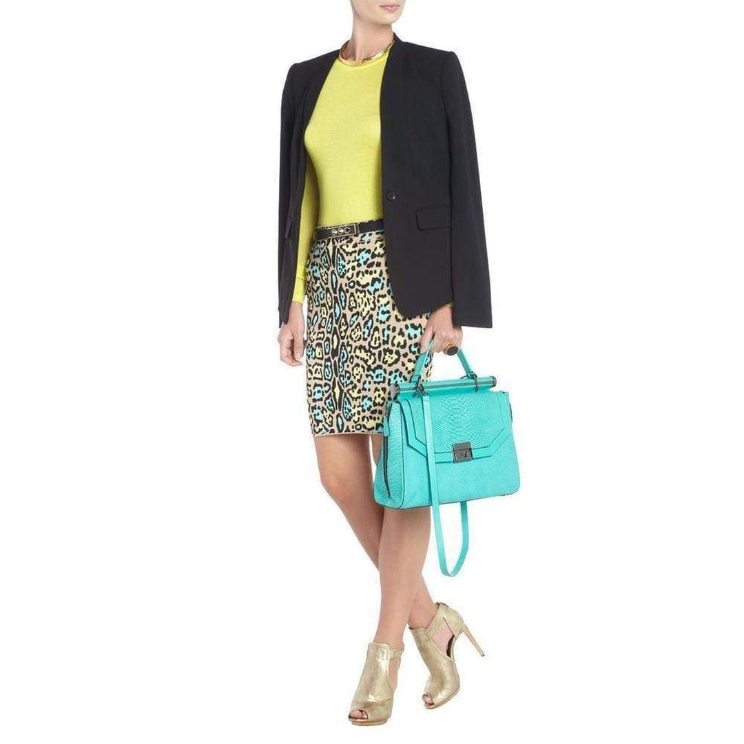 Lucine Leopard Print Pencil Skirt