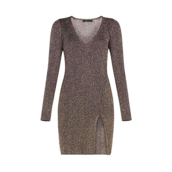 Macki Metallic V-Neck Tunic Dress