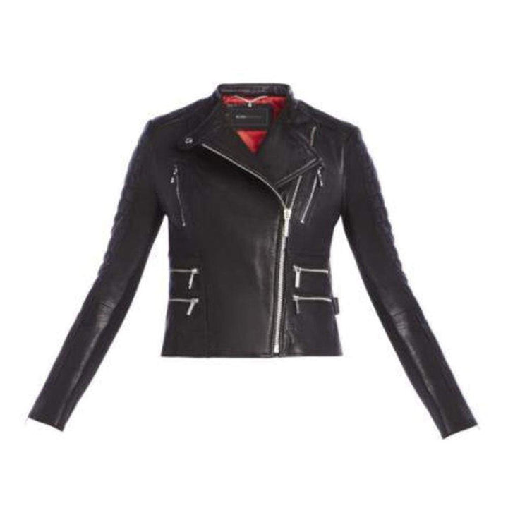 BCBGMAXAZRIA-Maddy Moto Leather Jacket - Runway Catalog
