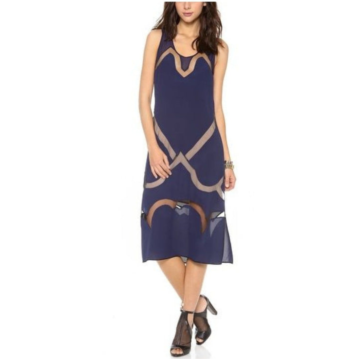 Magdalena Silk Sheer Insert Dress