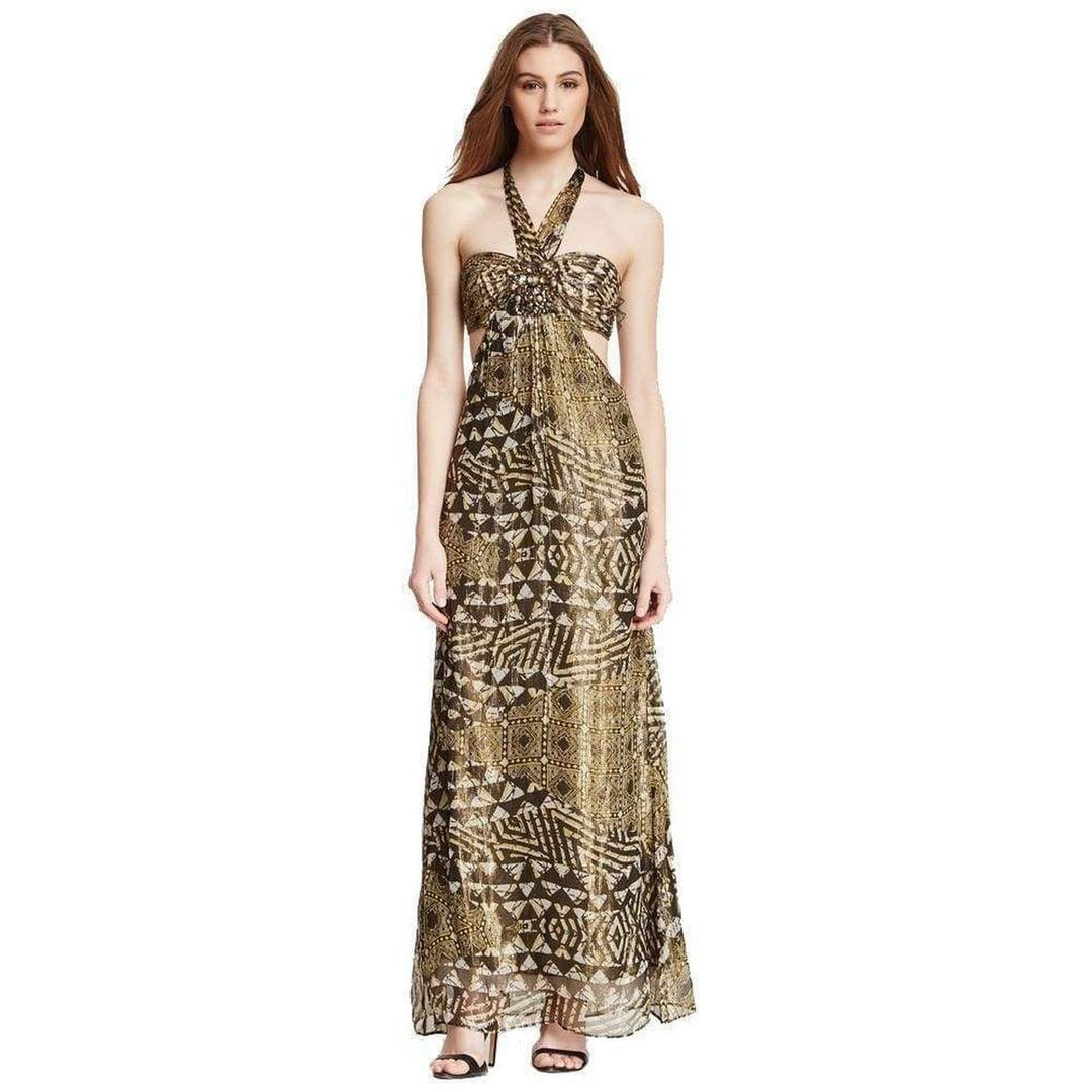 Maj Silk Blend Halter Maxi Dress