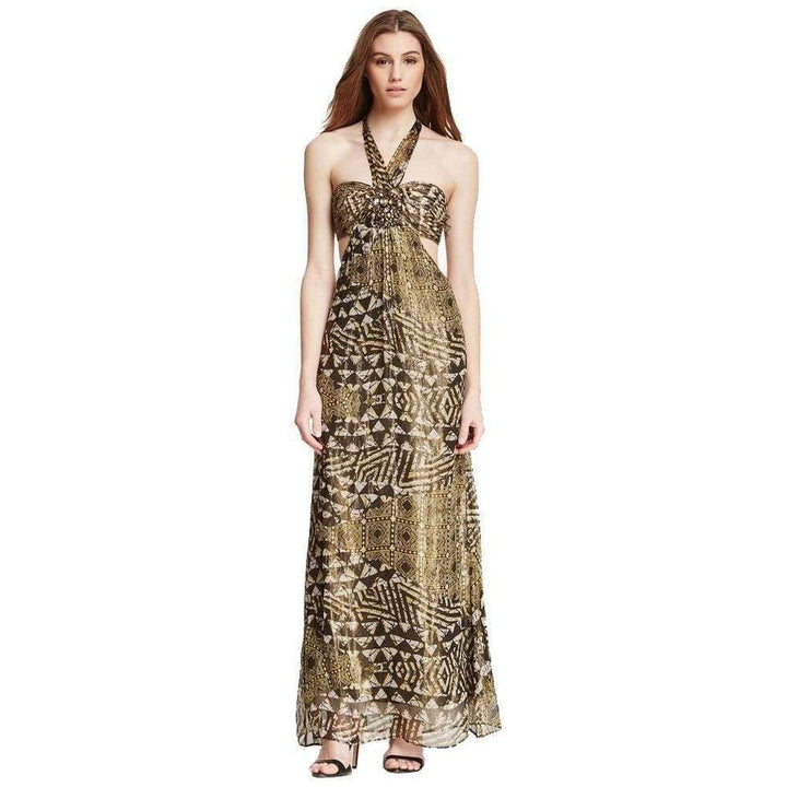 Maj Silk Blend Halter Maxi Dress