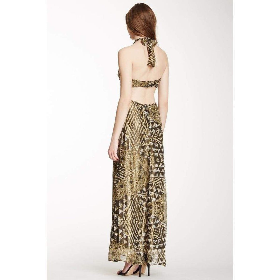 Maj Silk Blend Halter Maxi Dress