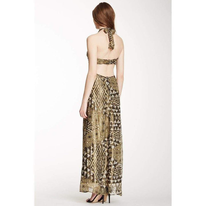 Maj Silk Blend Halter Maxi Dress