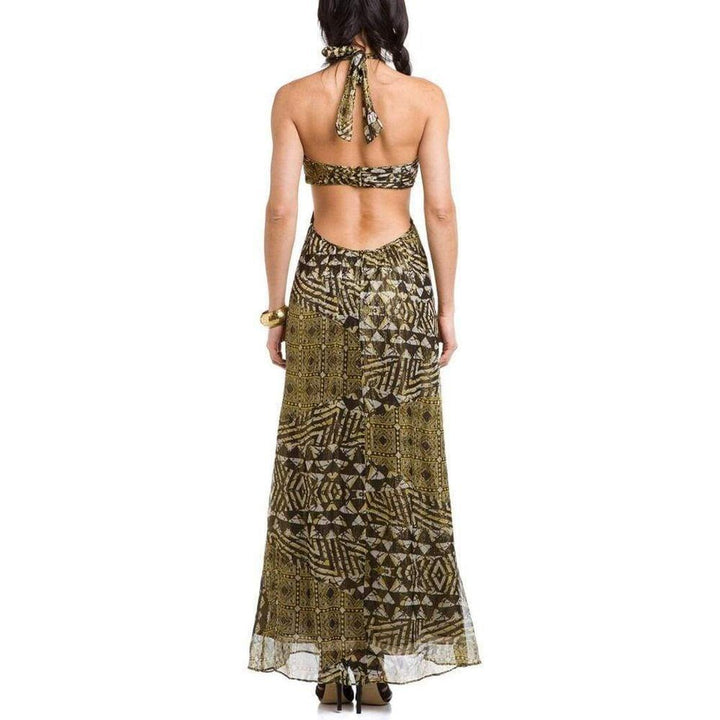 Maj Silk Blend Halter Maxi Dress