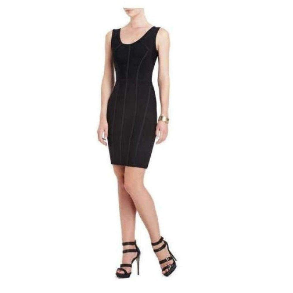 BCBGMAXAZRIA-Makenna Black BodyCon Sheet Dress - Runway Catalog