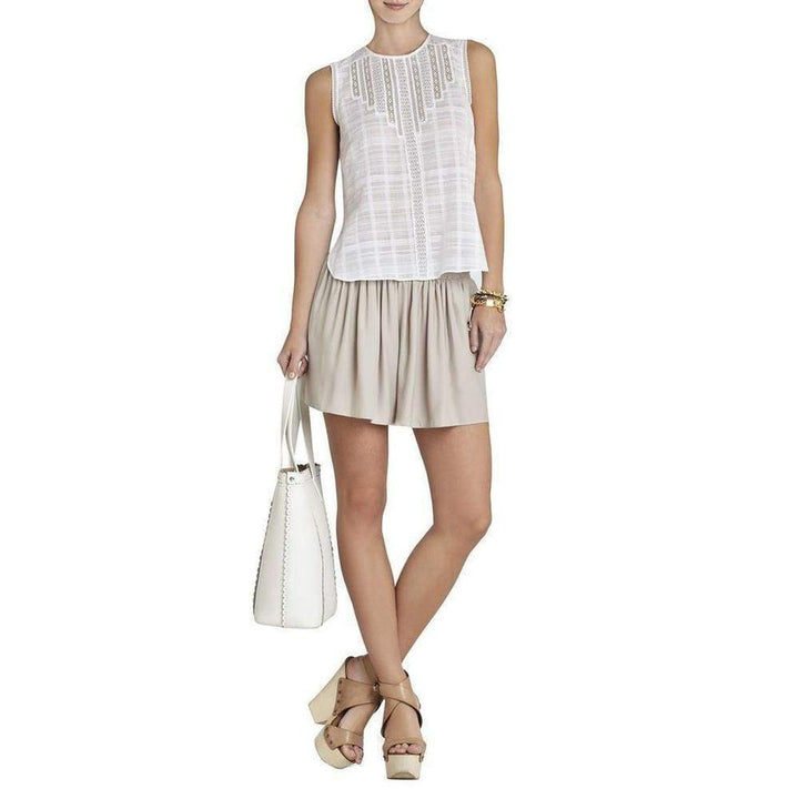 Marci Sleeveless Lace-Trim Top