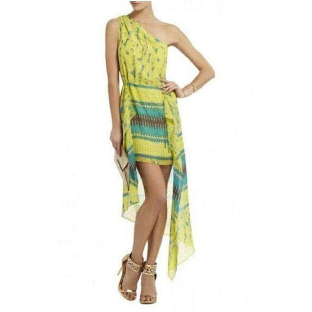 Margo One Shoulder Lemongrass Combo Dress