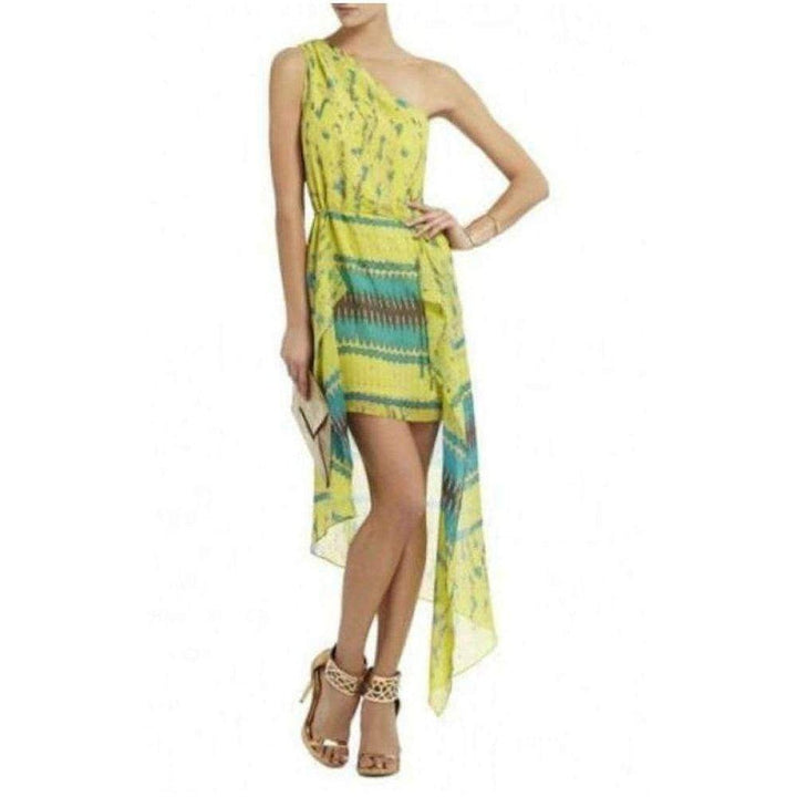 Margo One Shoulder Lemongrass Combo Dress
