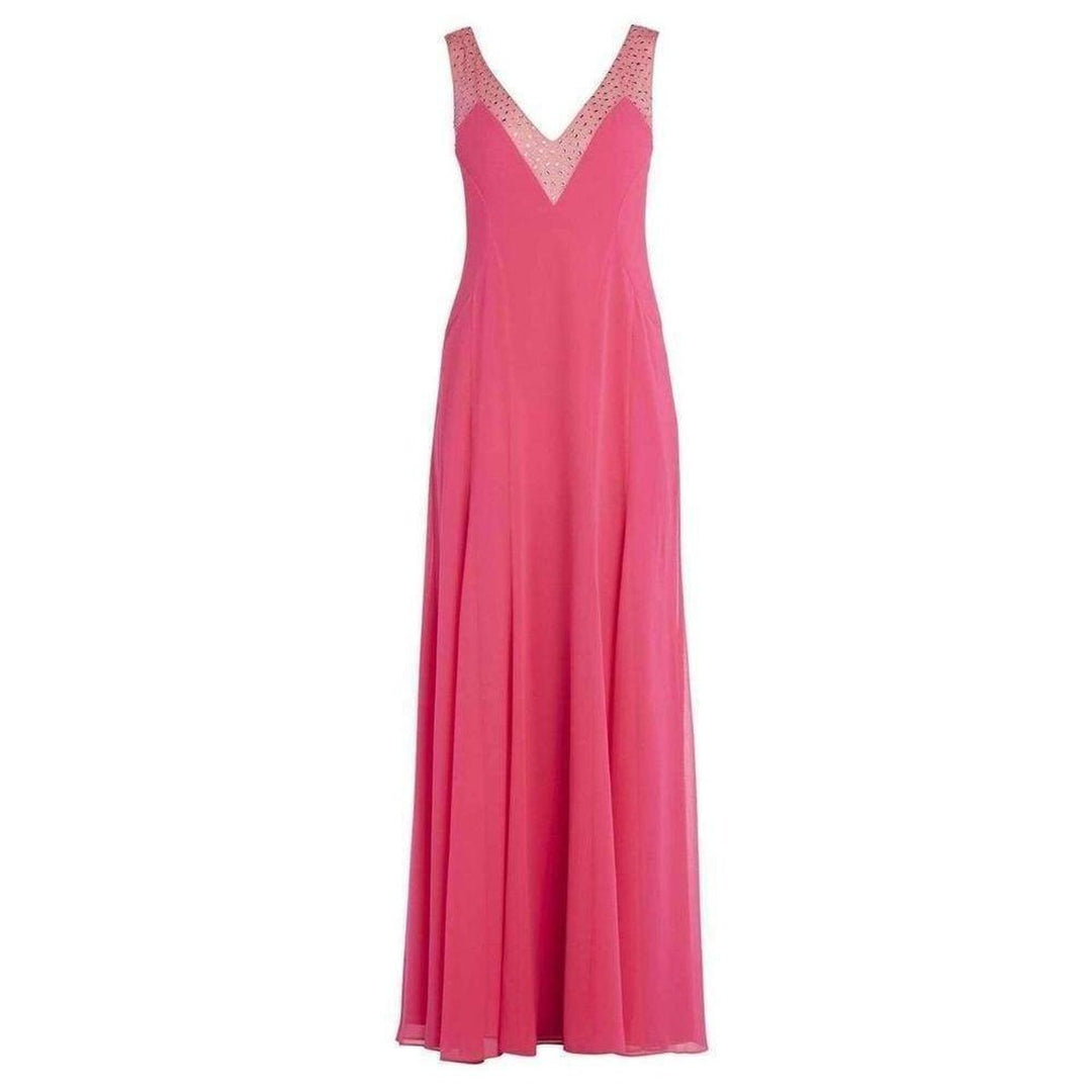 BCBGMAXAZRIA-Mariena Embellished Plunging V-Neck Gown - Runway Catalog