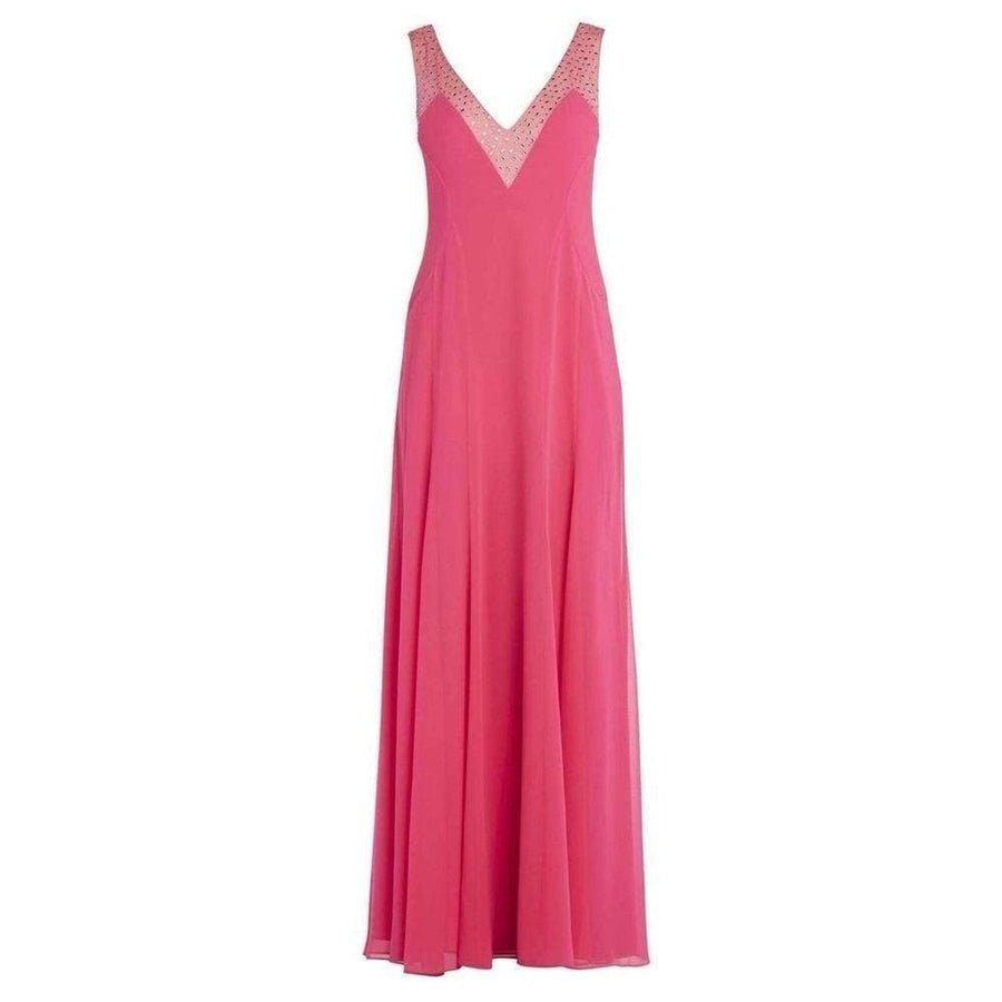 BCBGMAXAZRIA-Mariena Embellished Plunging V-Neck Gown - Runway Catalog