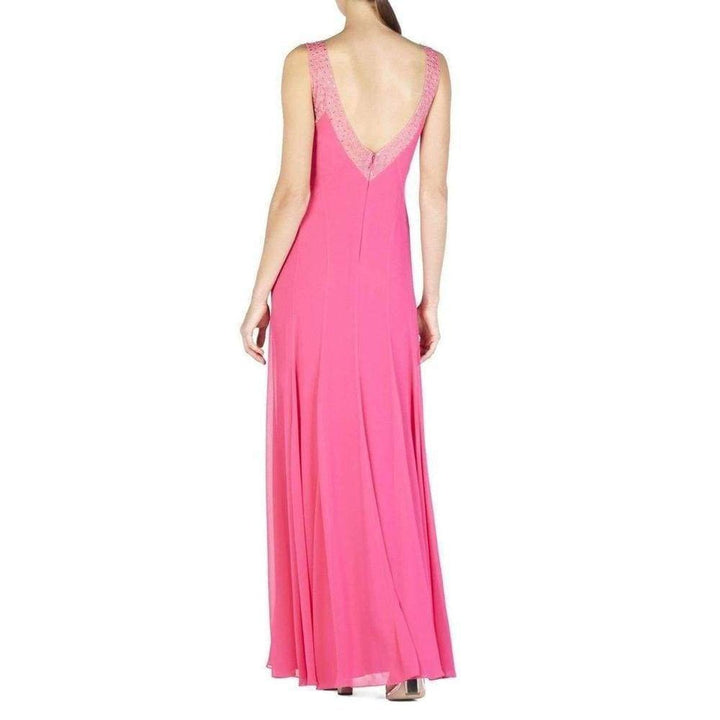 Embellished Plunging V-Neck Gown