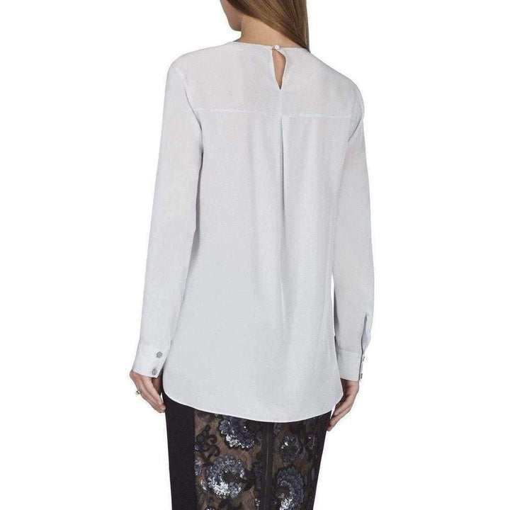 Marrisa Draped-Front Silk Blouse
