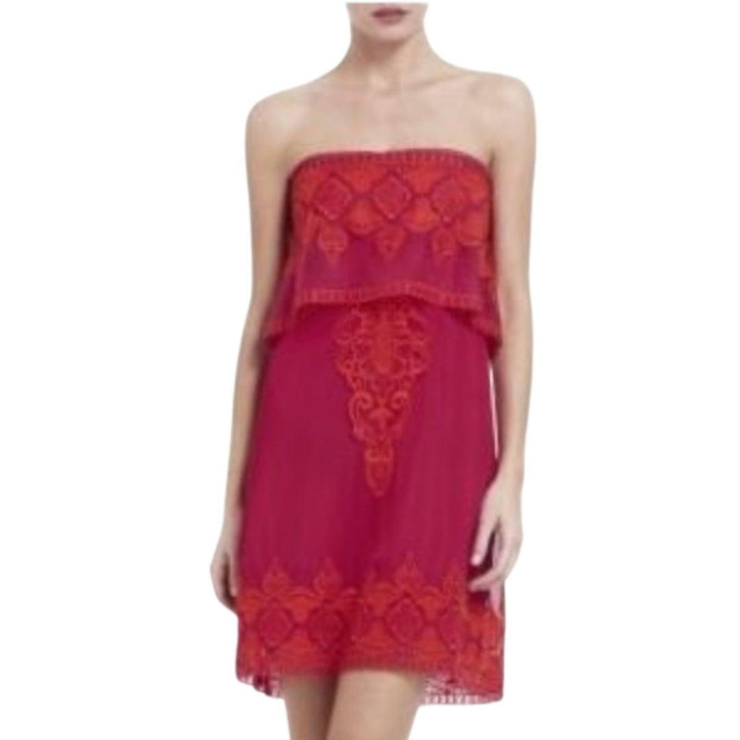 Mayela Ruby Red Strapless Dress