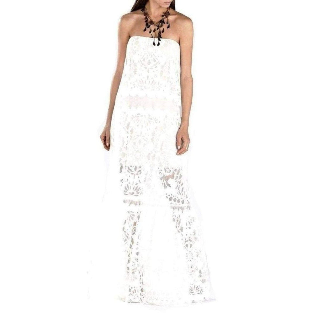 BCBGMAXAZRIA-Melannie Strapless Bottom Ruffle Gown - Runway Catalog