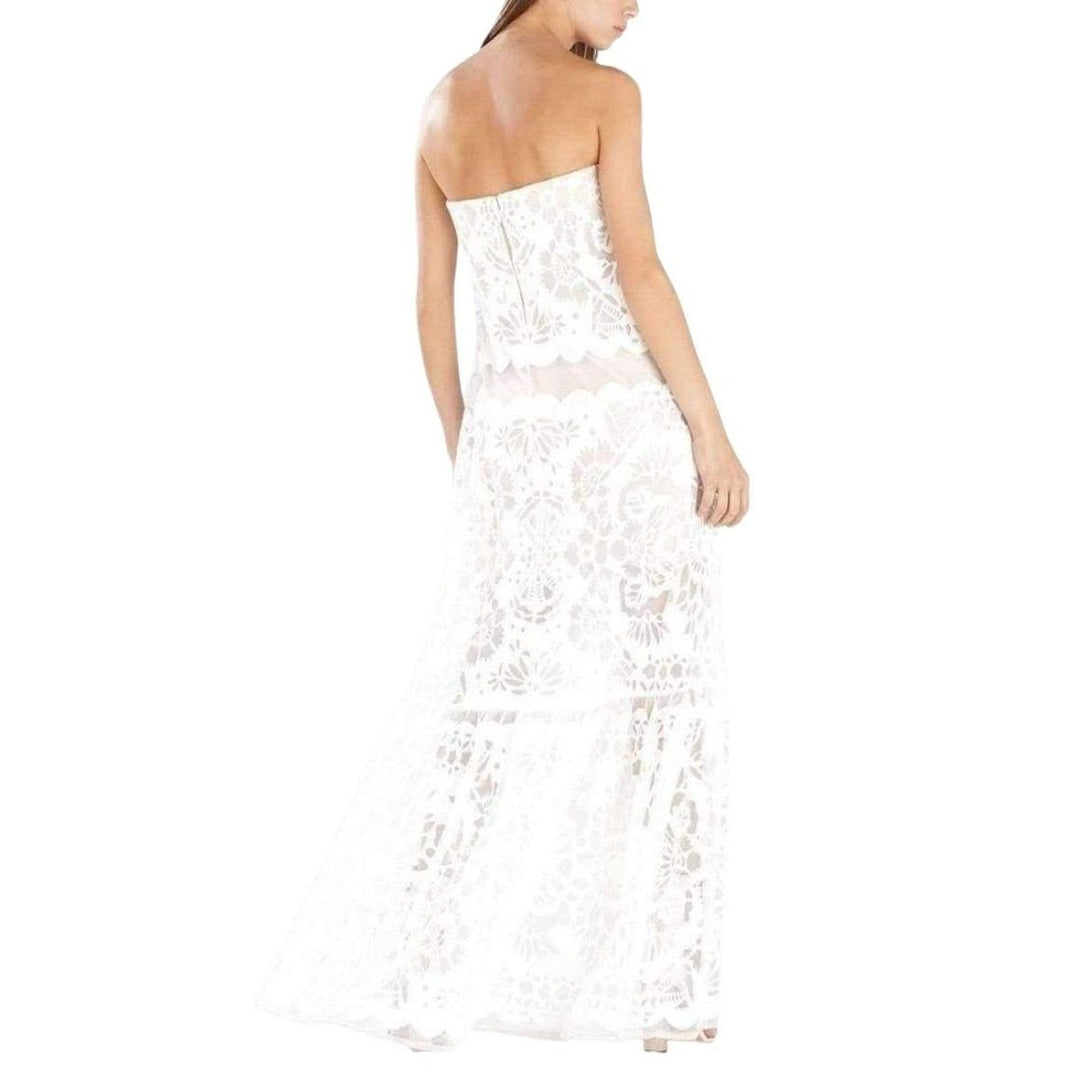 Strapless Bottom Ruffle Cotton Gown