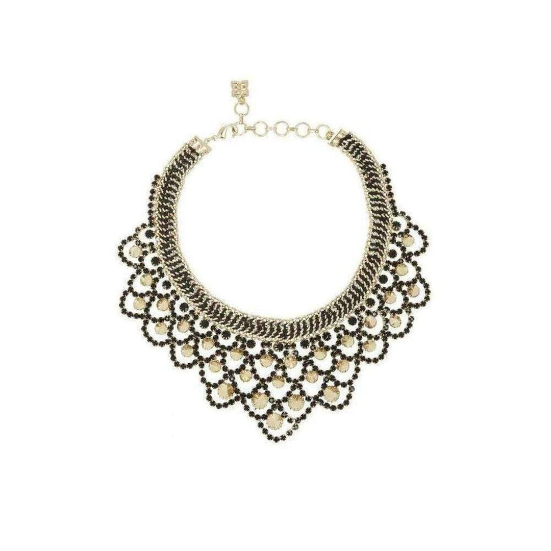 Metal Spike Bib Necklace