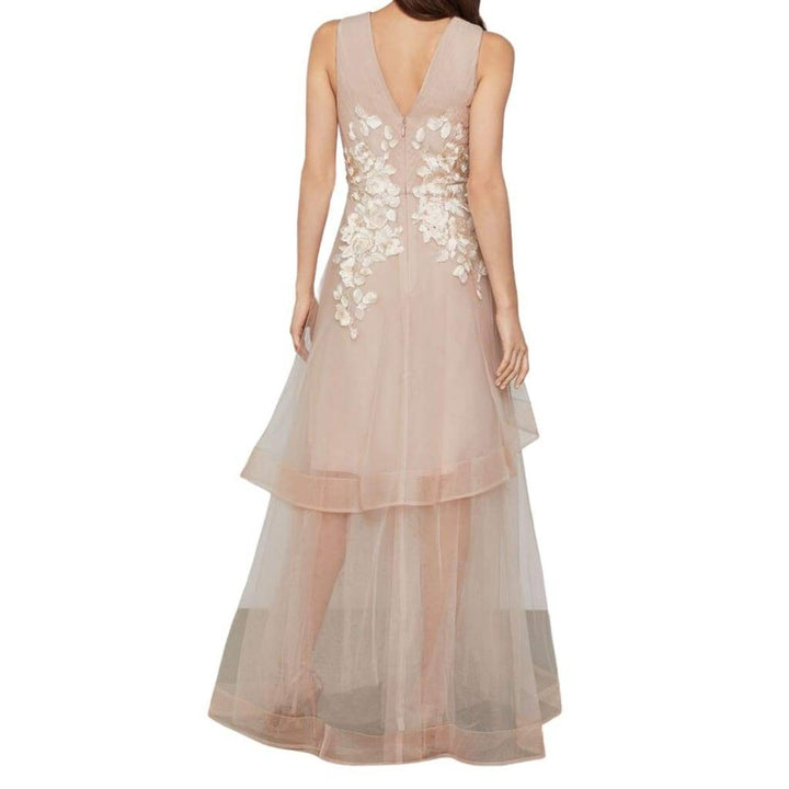 Metallic Lace Applique Gown
