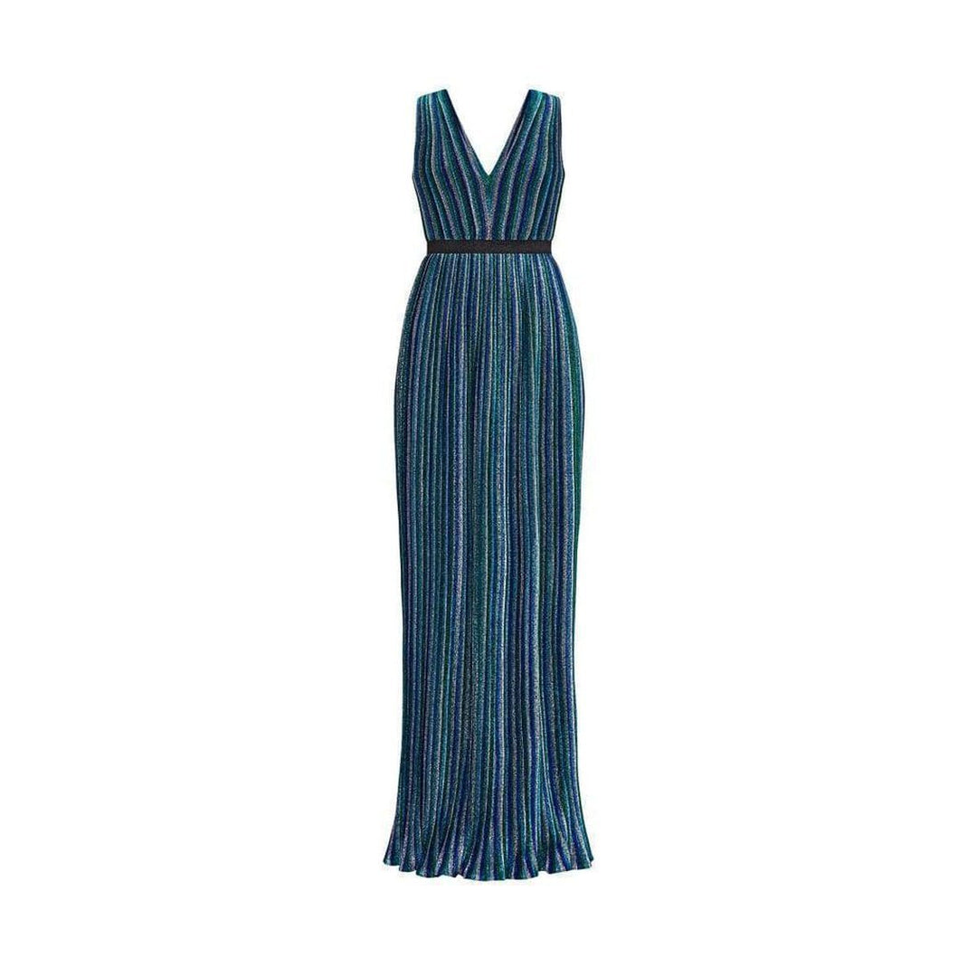 BCBGMAXAZRIA-Metallic Pleated Gown - Runway Catalog