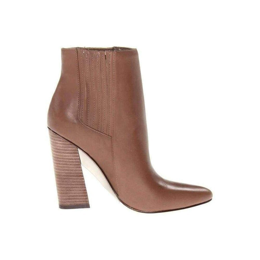 BCBGMAXAZRIA-Metild Beige Leather High Heel Bootie - Runway Catalog