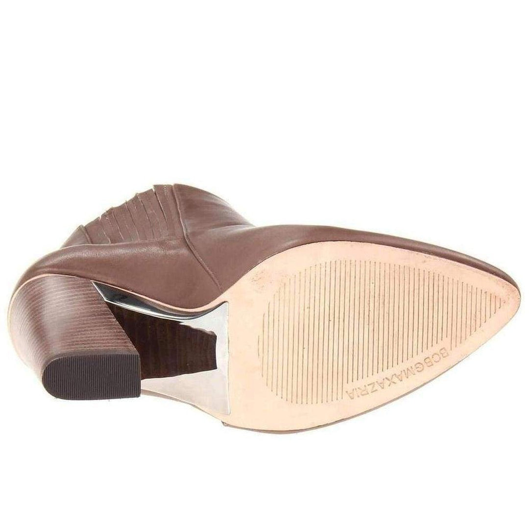 Metild Beige Leather High Heel Bootie