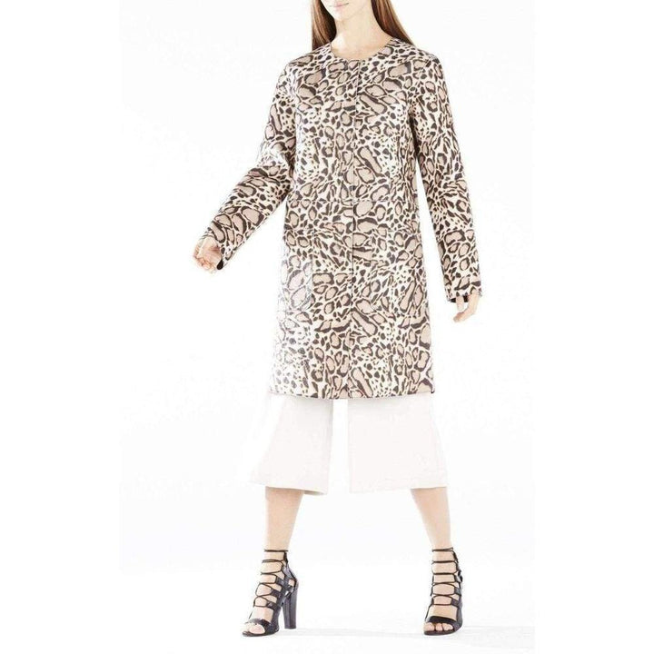 Mickie Ocelot Print Faux-Fur Coat