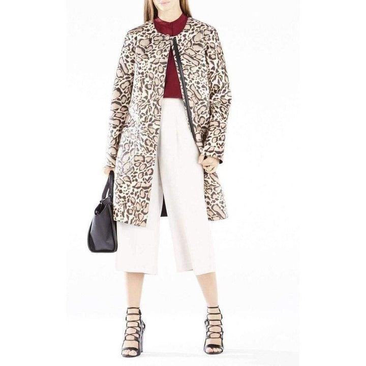 Mickie Ocelot Print Faux-Fur Coat