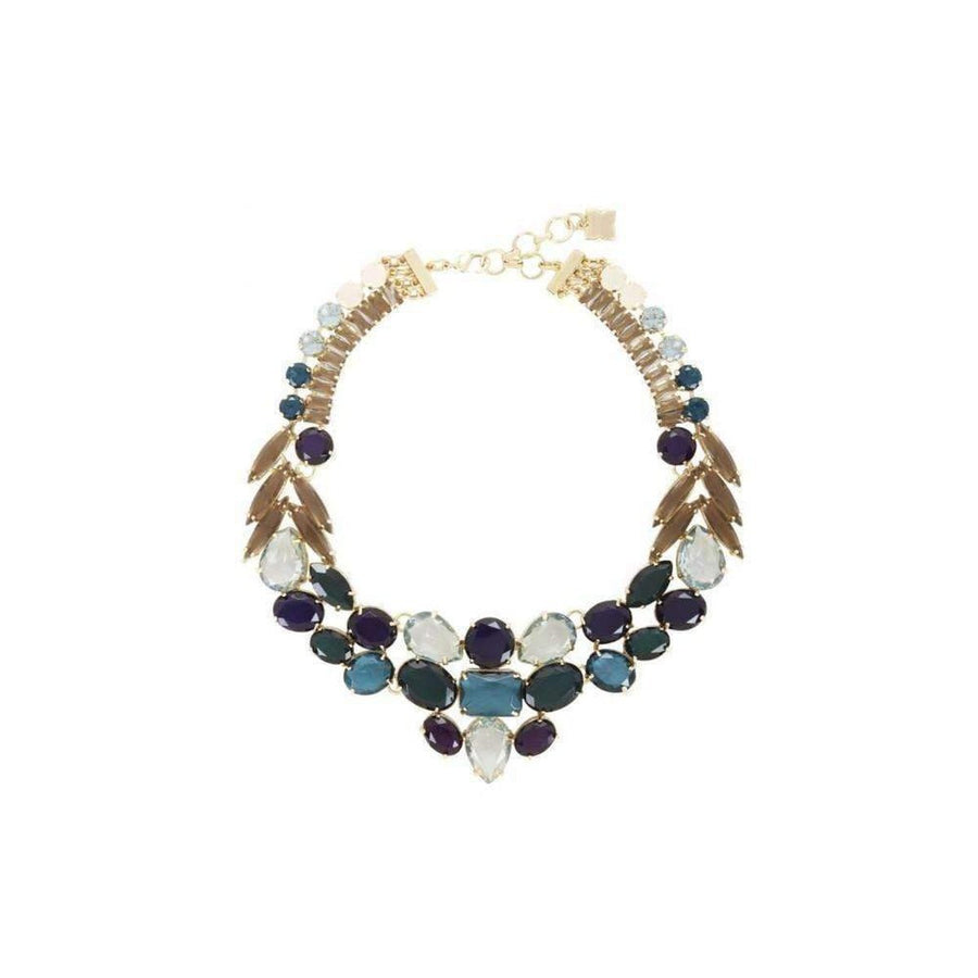 BCBGMAXAZRIA-Multi Color Stone Statement Necklace - Runway Catalog