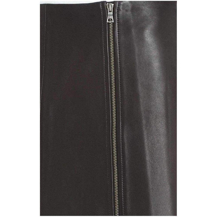 Myra Double Zipped Leather Mini Skirt