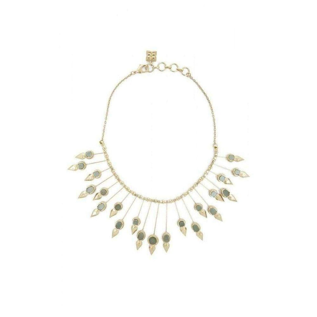 Natural Stone Sunburst Necklace