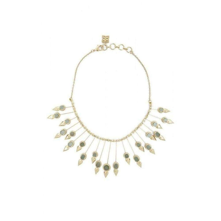 Natural Stone Sunburst Necklace