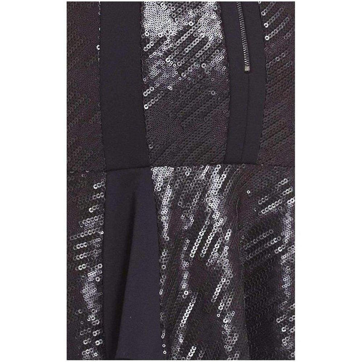 Noelle Fitted Sequin Flounce Dress