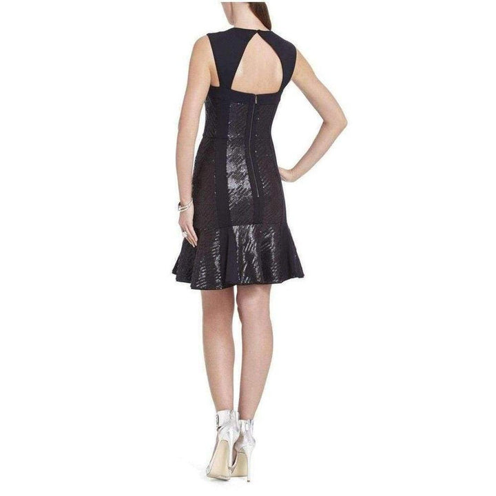 Noelle Fitted Sequin Flounce Dress