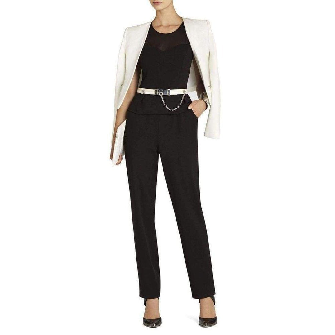 Oliana Black Bustier Pantsuit