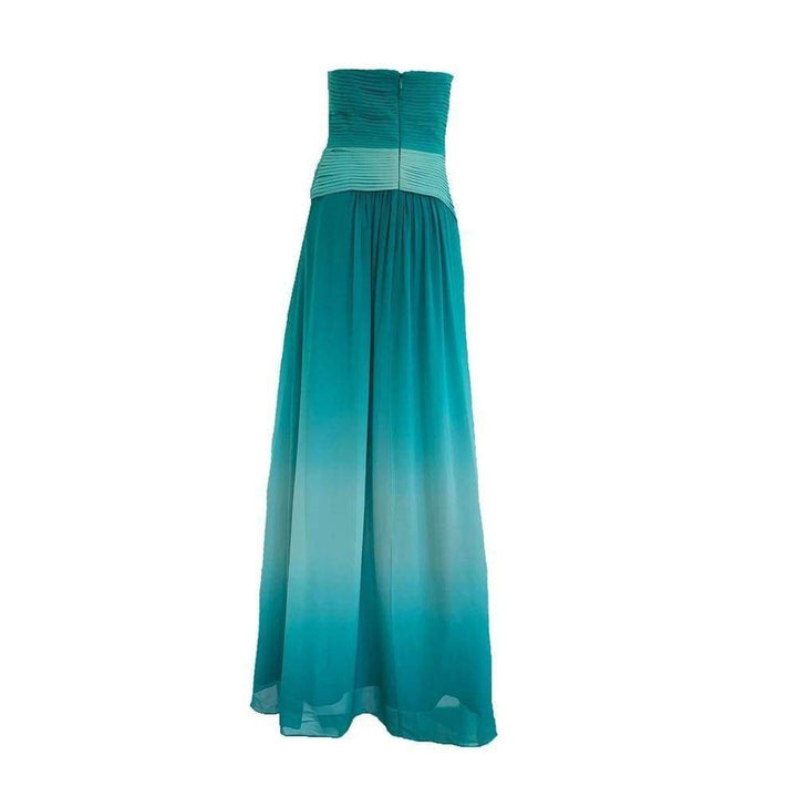 Ombre Everglade Silk Chiffon Maxi Dress