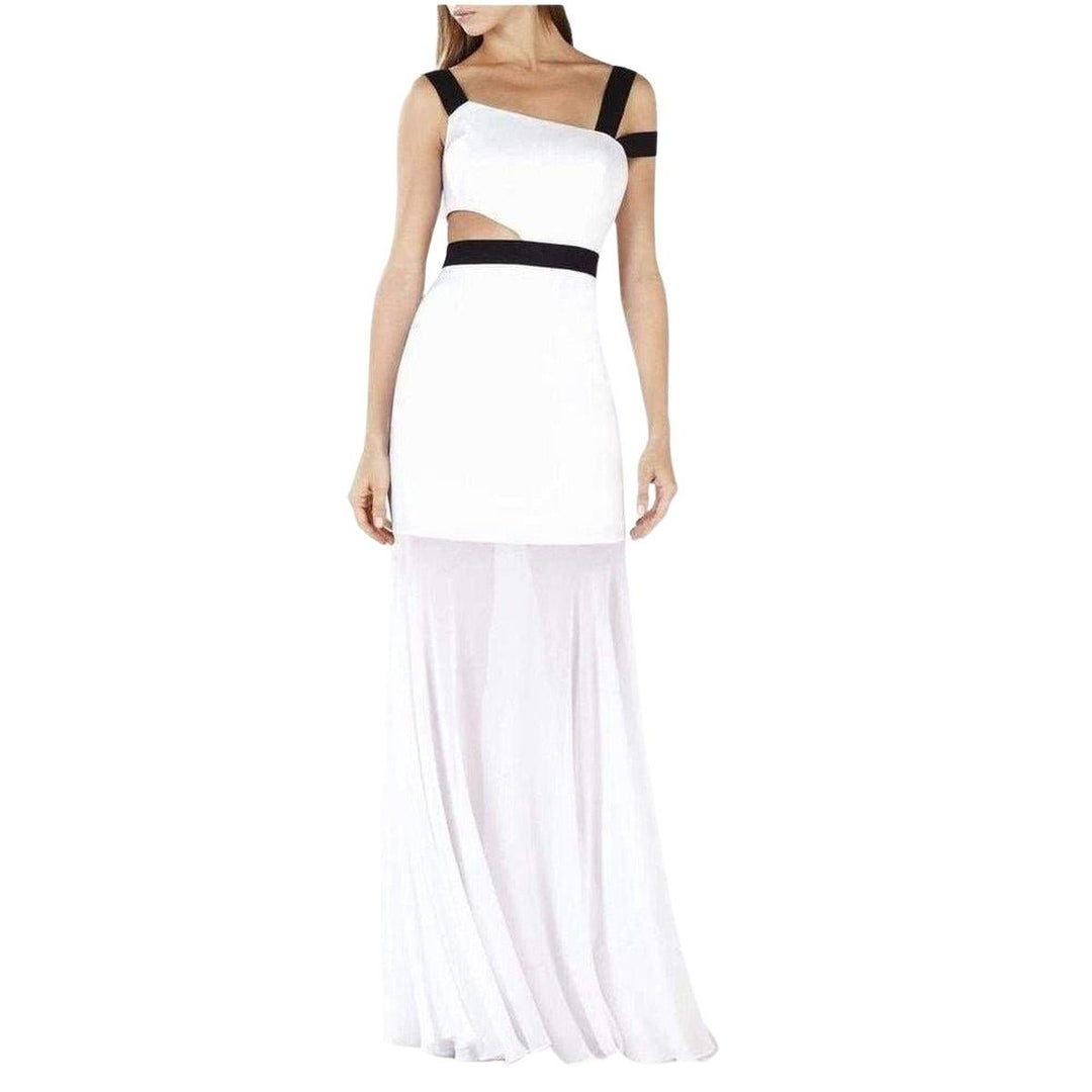 One Shoulder Cutout Waist Gown