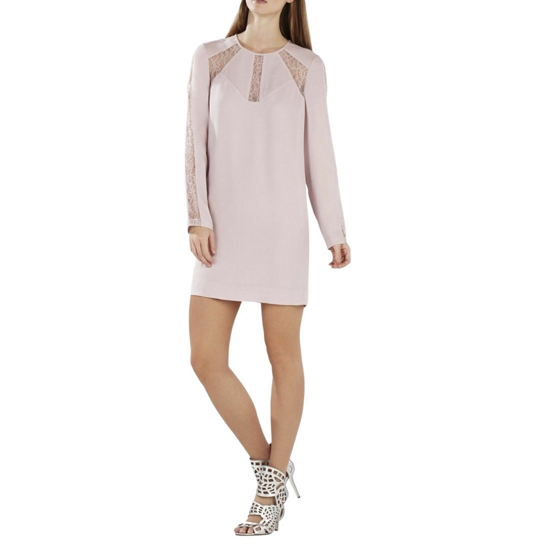 Payten Long-Sleeve Lace-Insert Shift Dress