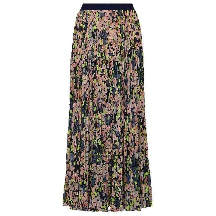 BCBGMAXAZRIA-Pleated Floral Maxi Skirt - Runway Catalog