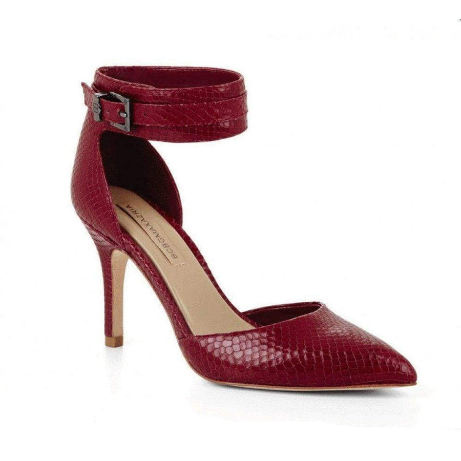 BCBGMAXAZRIA-Printz Mid Heel Exotic Leather Pointed Toe Pumps - Runway Catalog