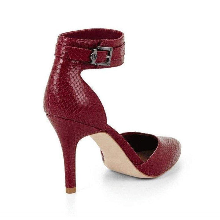 Printz Mid Heel Exotic Leather Pointed Toe Pumps