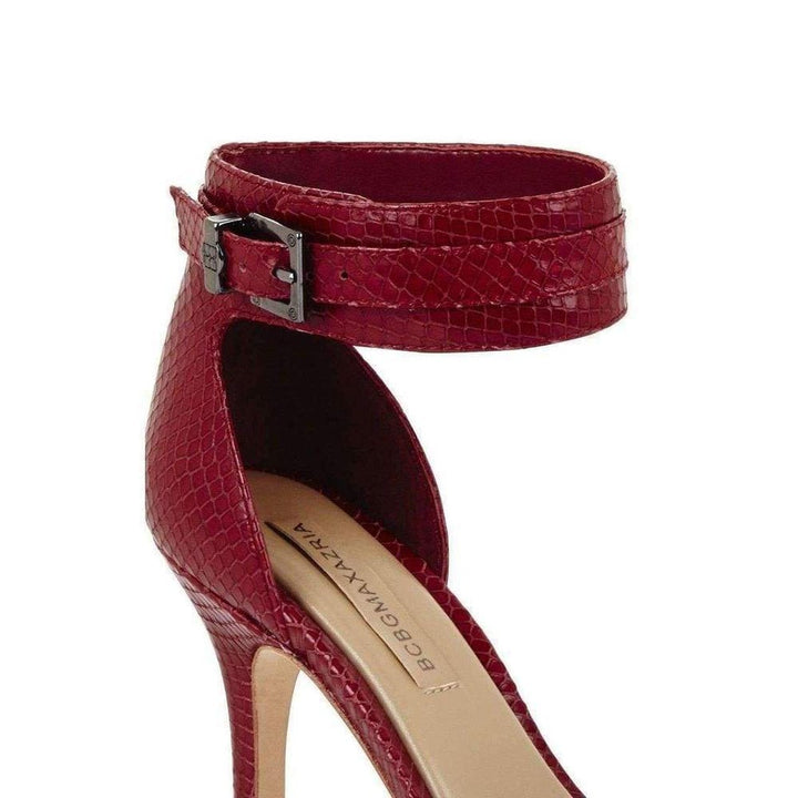 Printz Mid Heel Exotic Leather Pointed Toe Pumps