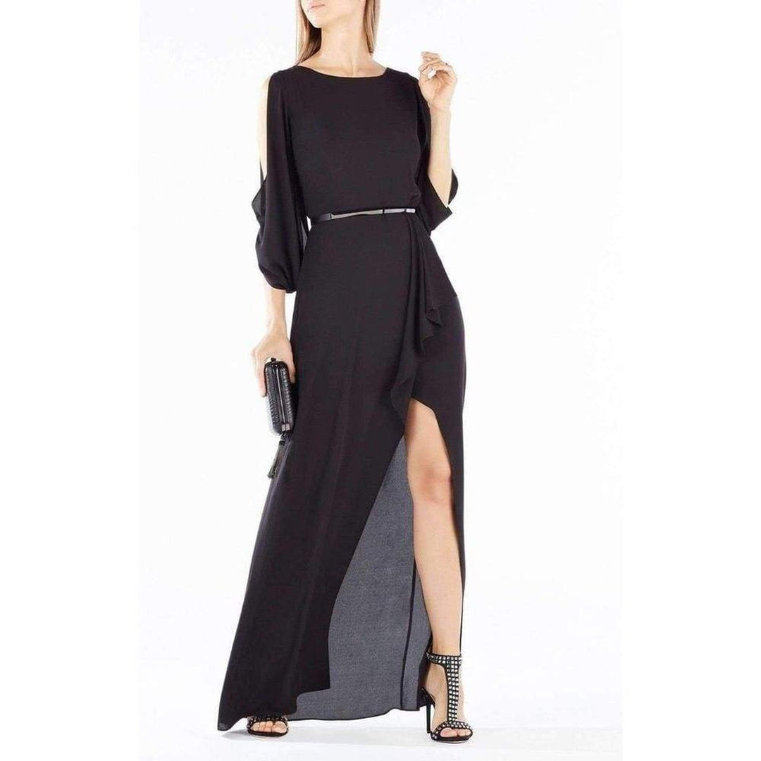 Rayah Sequin Embroidered Draped Gown