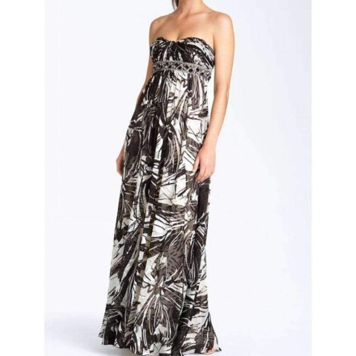 BCBGMAXAZRIA-Rhinestone Embellished Full Length Gown - Runway Catalog
