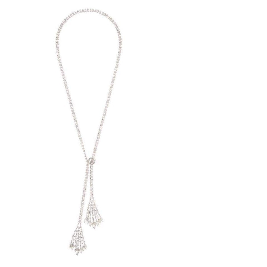 Rhinestone Lariat Necklace