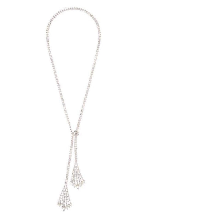 Rhinestone Lariat Necklace